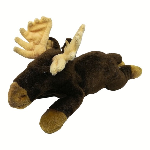 Stuffed Plush Moose 10" Brown No Tag but is Russ Berrie Yamiko Classic - Picture 1 of 6